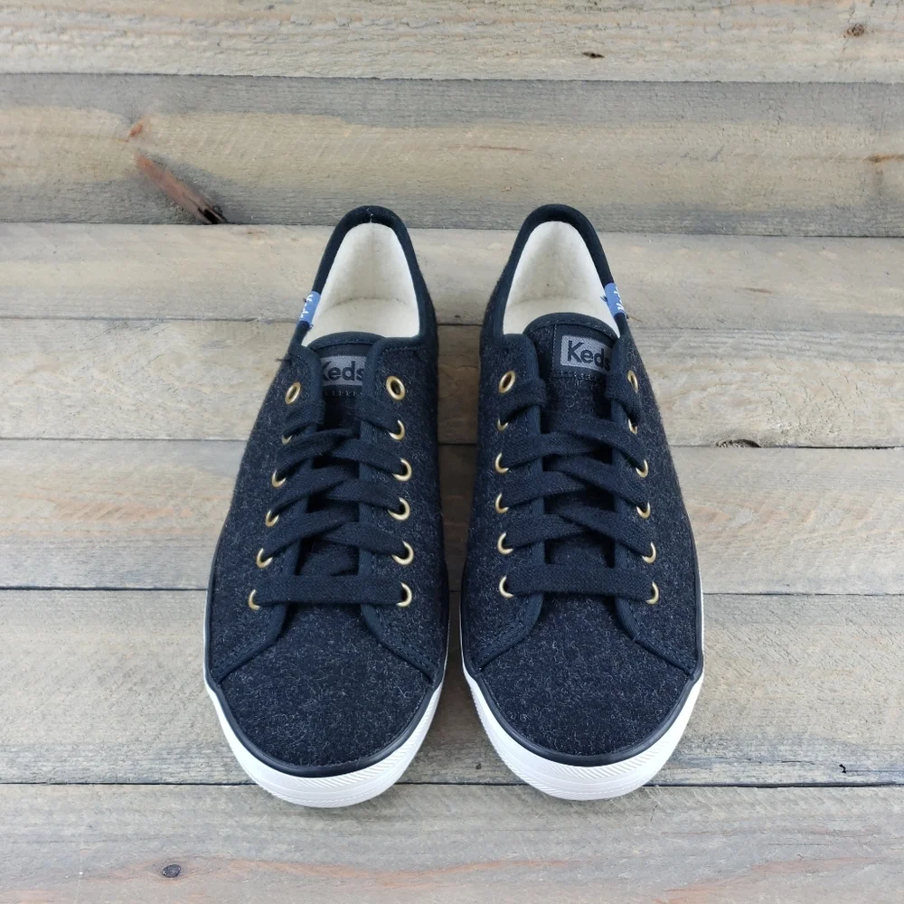 NEW Keds Women's Dream Foam Black Flannel Sneakers